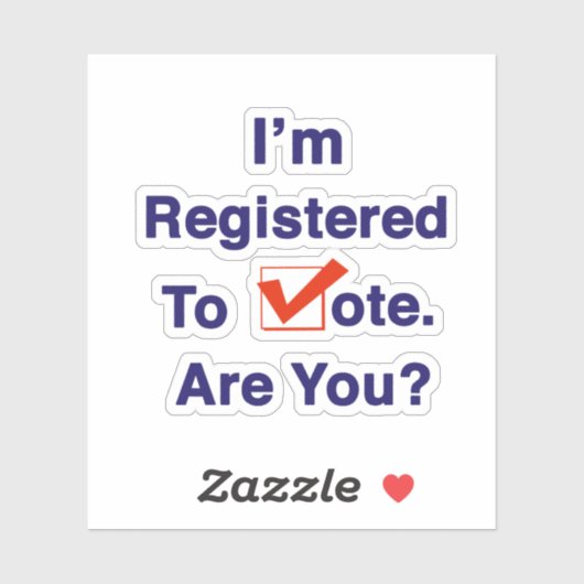 Ik ben ingeschreven bij de stemming in 2024 sticker (Vel)