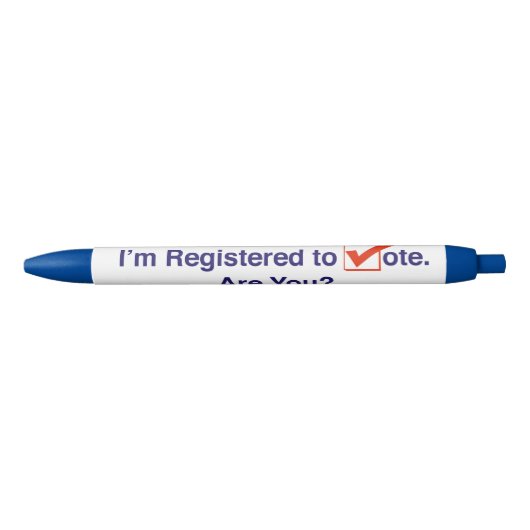 Ik ben ingeschreven bij de stemming in 2024 zwarte inkt pen (Voorkant)