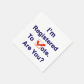 Ik ben ingeschreven om te stemmen servet (Hoek)