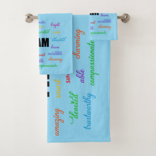 Ik ben inspiratie, positief, religieus, Christelij Bad Handdoek