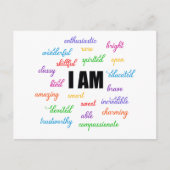 Ik ben inspiratie, positief, religieus, Christelij Briefkaart (Voorkant)