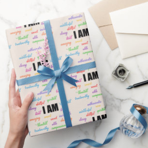 Ik ben inspiratie, positief, religieus, Christelij Cadeaupapier
