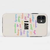 Ik ben inspiratie, positief, religieus, Christelij Case-Mate iPhone Case (Achterkant (horizontaal))