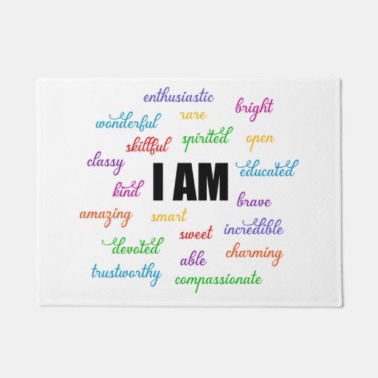 Ik ben inspiratie, positief, religieus, Christelij Deurmat (Voorkant)