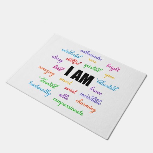 Ik ben inspiratie, positief, religieus, Christelij Deurmat (Schuin)