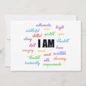 Ik ben inspiratie, positief, religieus, Christelij Feestdagenkaart (Voorkant)