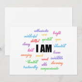 Ik ben inspiratie, positief, religieus, Christelij Feestdagenkaart (Voorkant / Achterkant)