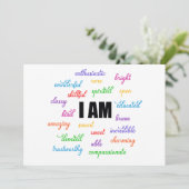 Ik ben inspiratie, positief, religieus, Christelij Feestdagenkaart (Staand voorkant)