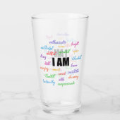 Ik ben inspiratie, positief, religieus, Christelij Glas (Achterkant)