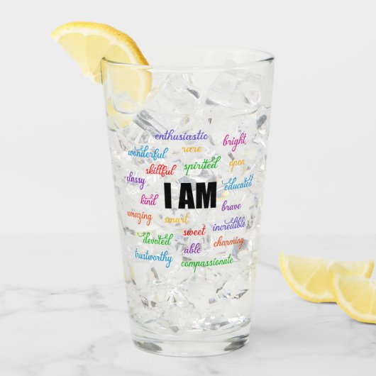 Ik ben inspiratie, positief, religieus, Christelij Glas (Voorkant ijs)