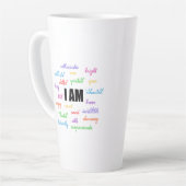 Ik ben inspiratie, positief, religieus, Christelij Latte Mok (Linkerhoek)