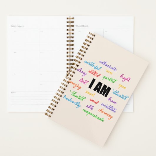 Ik ben inspiratie, positief, religieus, Christelij Planner (Display)