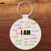 Ik ben inspiratie, positief, religieus, Christelij Sleutelhanger (Voorkant)