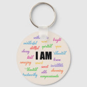 Ik ben inspiratie, positief, religieus, Christelij Sleutelhanger (Achterkant)