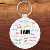 Ik ben inspiratie, positief, religieus, Christelij Sleutelhanger (Voorkant)