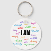 Ik ben inspiratie, positief, religieus, Christelij Sleutelhanger (Achterkant)