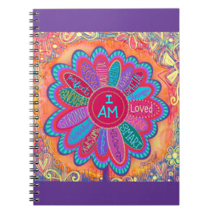 Ik ben Inspirerend bloemencultuur Notitieboek