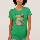 IK BEN IRISH/BABY, RABBIT MET LEPRECHAUN PET T-SHIRT (Voorkant)