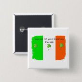 Ik ben IRISH-Button. Vierkante Button 5,1 Cm (Voorkant /achterkant)