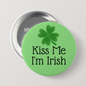 Ik ben Irish Clover St. Patrick's Day Ronde Button 7,6 Cm (Voorkant /achterkant)