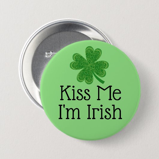Ik ben Irish Clover St. Patrick's Day Ronde Button 7,6 Cm (Voorkant /achterkant)