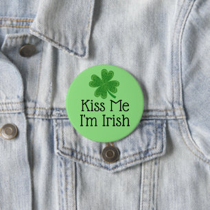 Ik ben Irish Clover St. Patrick's Day Ronde Button 7,6 Cm