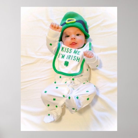 Ik ben Irish Cute Baby Boy Leprechaun Pet Poster (Voorkant)