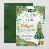 Ik ben Irish Girl Green Dress St. Patrick's I Kaart (Voorkant / Achterkant)