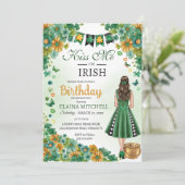 Ik ben Irish Girl Green Dress St. Patrick's I Kaart (Staand voorkant)