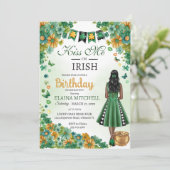 Ik ben Irish Girl Green Dress St. Patrick's I Kaart (Staand voorkant)