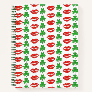 Ik ben Irish Lips Shamrock St. Patrick's Day Notitieboek