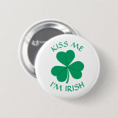 Ik ben Irish Shamrock St. Patrick's Day Ronde Button 5,7 Cm (Voorkant /achterkant)