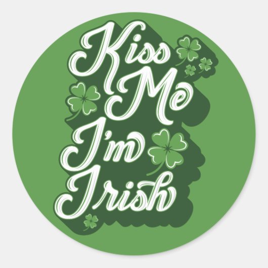 IK BEN IRISH / Sint Patrick's Day Stickers (Voorkant)