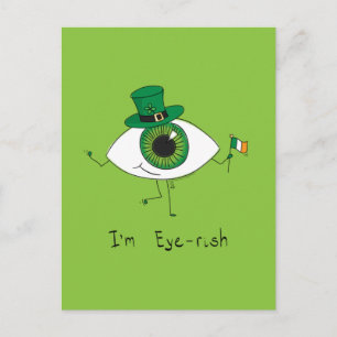 Ik ben Irish St. Patrick's Day Eye Eyeball Briefkaart