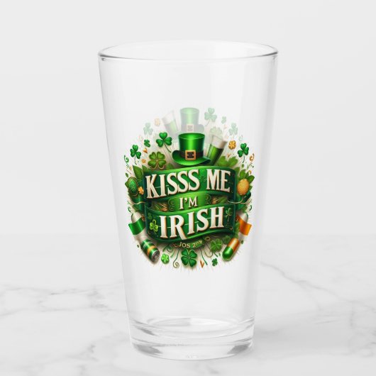 Ik ben Irish St Patrick's Day Glas (Voorkant)