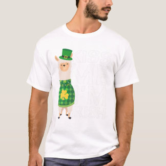 Ik ben Irish St Patrick's Day Llama T-shirt
