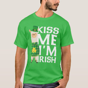 Ik ben Irish St Patrick's Day Llama T-shirt