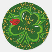 Ik ben Irish St. Patrick's Day Ronde Sticker (Voorkant)
