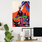 Ik ben ironisch Man Ken Gage Surrealisme Poster (Thuiskantoor)