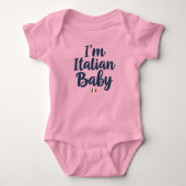 "Ik ben Italiaans Baby" Grappige Italiaanse Trots Romper (Voorkant)