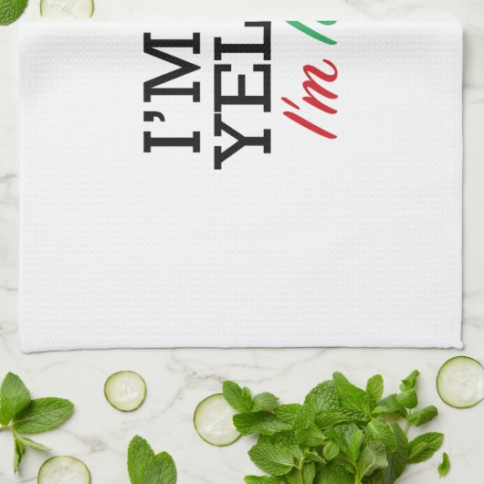 Ik ben Italiaans Theedoek (Gevouwen)