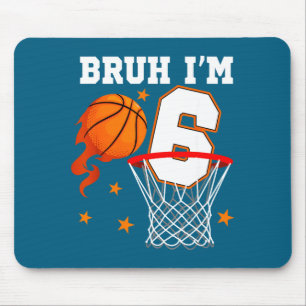 Ik ben jaar broer 6 oude verjaardag basketbal muismat