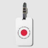 IK BEN JAPANSE (wit) Bagagelabel (Voorkant (verticaal))