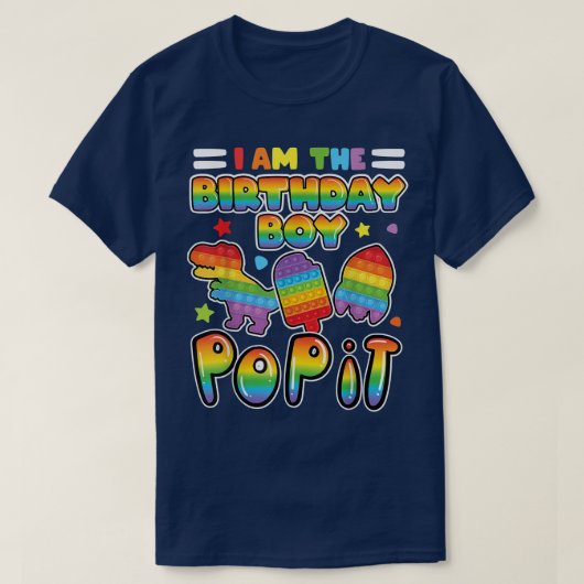 Ik ben jarig Jongen pop Fidget Tre T-shirt (Design voorkant)