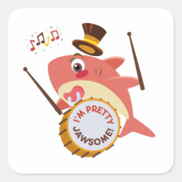 Ik ben  Jawsome Pun Square Sticker