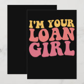 Ik ben je bruikleen meisje hypotheek lening agent  kaart (Voorkant / Achterkant)