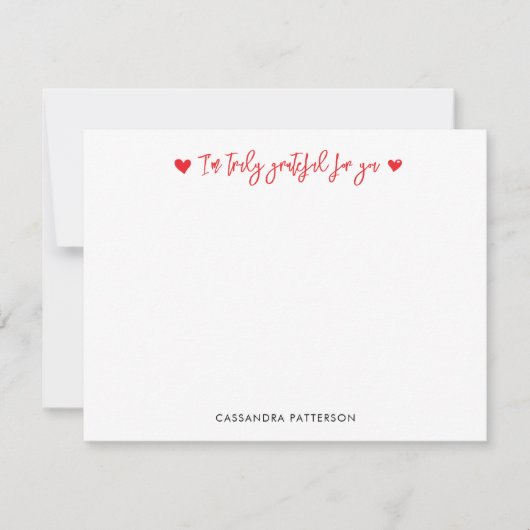 Ik ben je echt dankbaar notitiekaartje (Voorkant)
