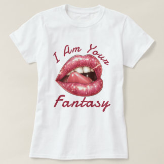 Ik ben je fantasie sexy lip t-shirt