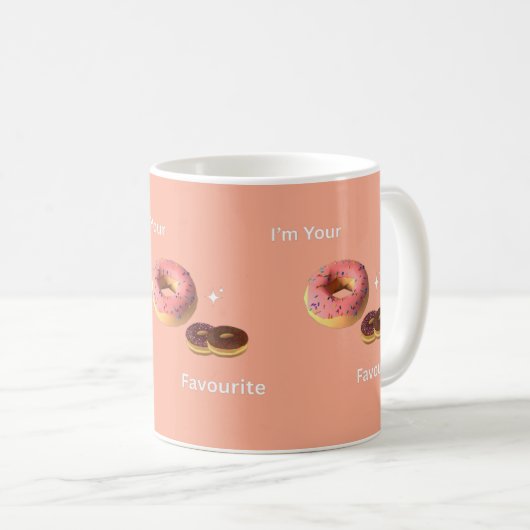 Ik ben je favoriet - Schattige donut ontwerp Koffiemok (Voorkant rechts)