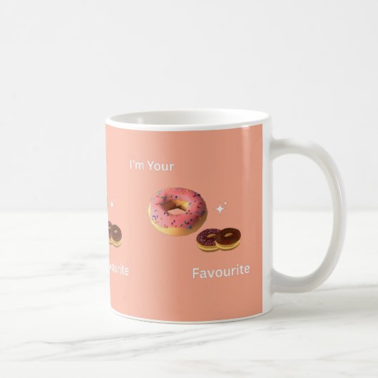 Ik ben je favoriet - Schattige donut ontwerp Koffiemok (Rechts)